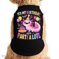 Birthday Axolotl Fun Party Kawaii Axolotl Doggie Tank thumb 0