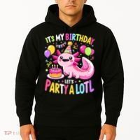 Birthday Axolotl Fun Party Kawaii Axolotl Hoodie thumb 2