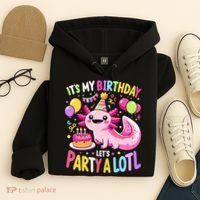 Birthday Axolotl Fun Party Kawaii Axolotl Hoodie thumb 4