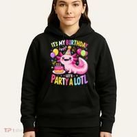 Birthday Axolotl Fun Party Kawaii Axolotl Hoodie thumb 5