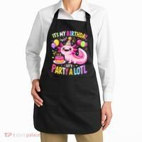 Birthday Axolotl Fun Party Kawaii Axolotl Apron thumb 2