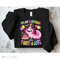 Birthday Axolotl Fun Party Kawaii Axolotl Sweatshirt thumb 2