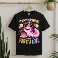 Birthday Axolotl Fun Party Kawaii Axolotl T-Shirt thumb 2