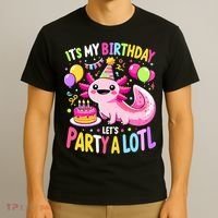 Birthday Axolotl Fun Party Kawaii Axolotl T-Shirt thumb 3