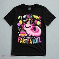 Birthday Axolotl Fun Party Kawaii Axolotl T-Shirt thumb 5