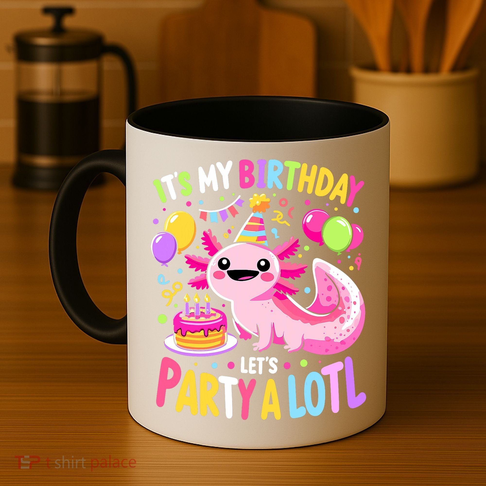 Birthday Axolotl Fun Party Kawaii Axolotl Coffee Mug