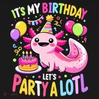 Birthday Axolotl Fun Party Kawaii Axolotl Women's Hoodie thumb 2