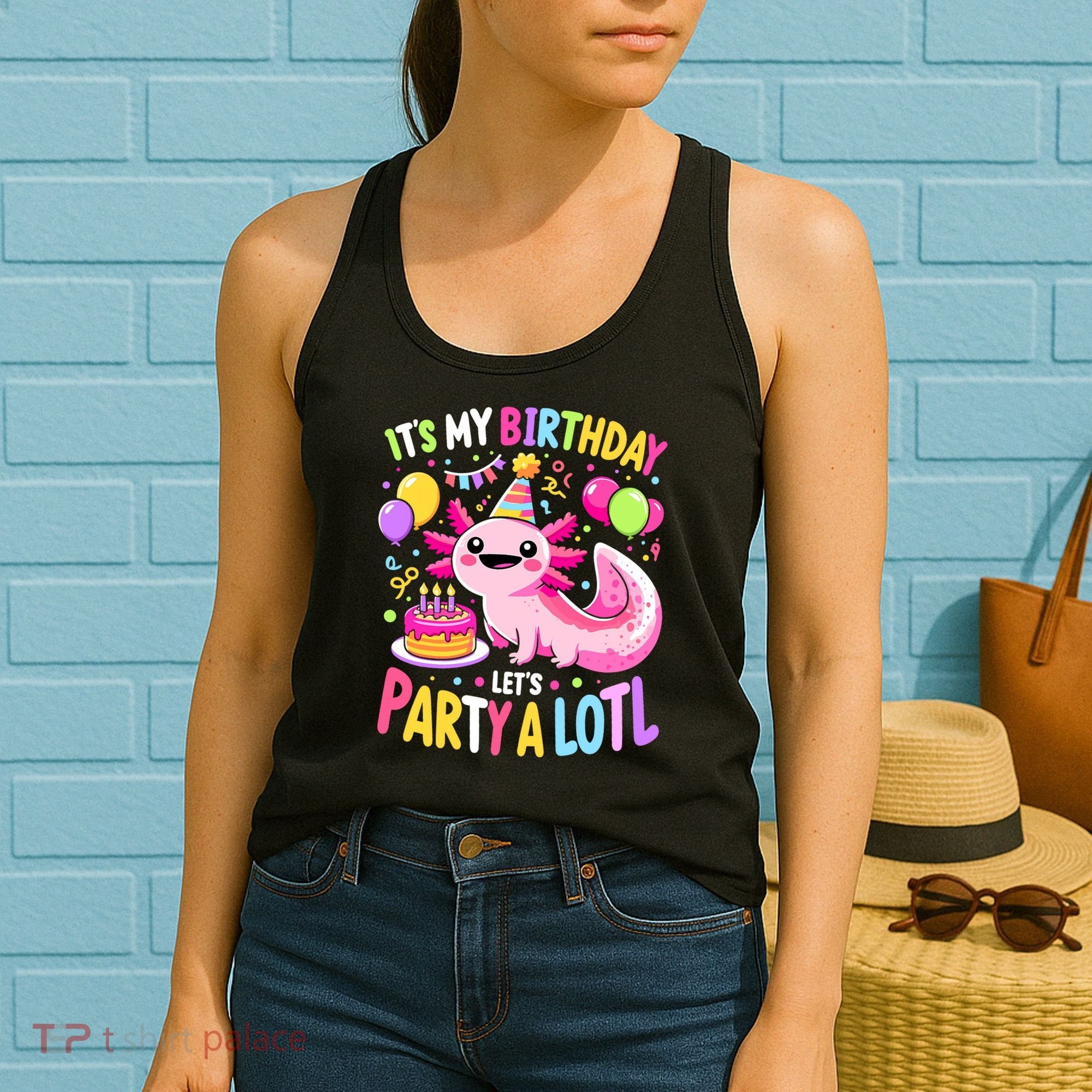 Birthday Axolotl Fun Party Kawaii Axolotl Women's Tank Top