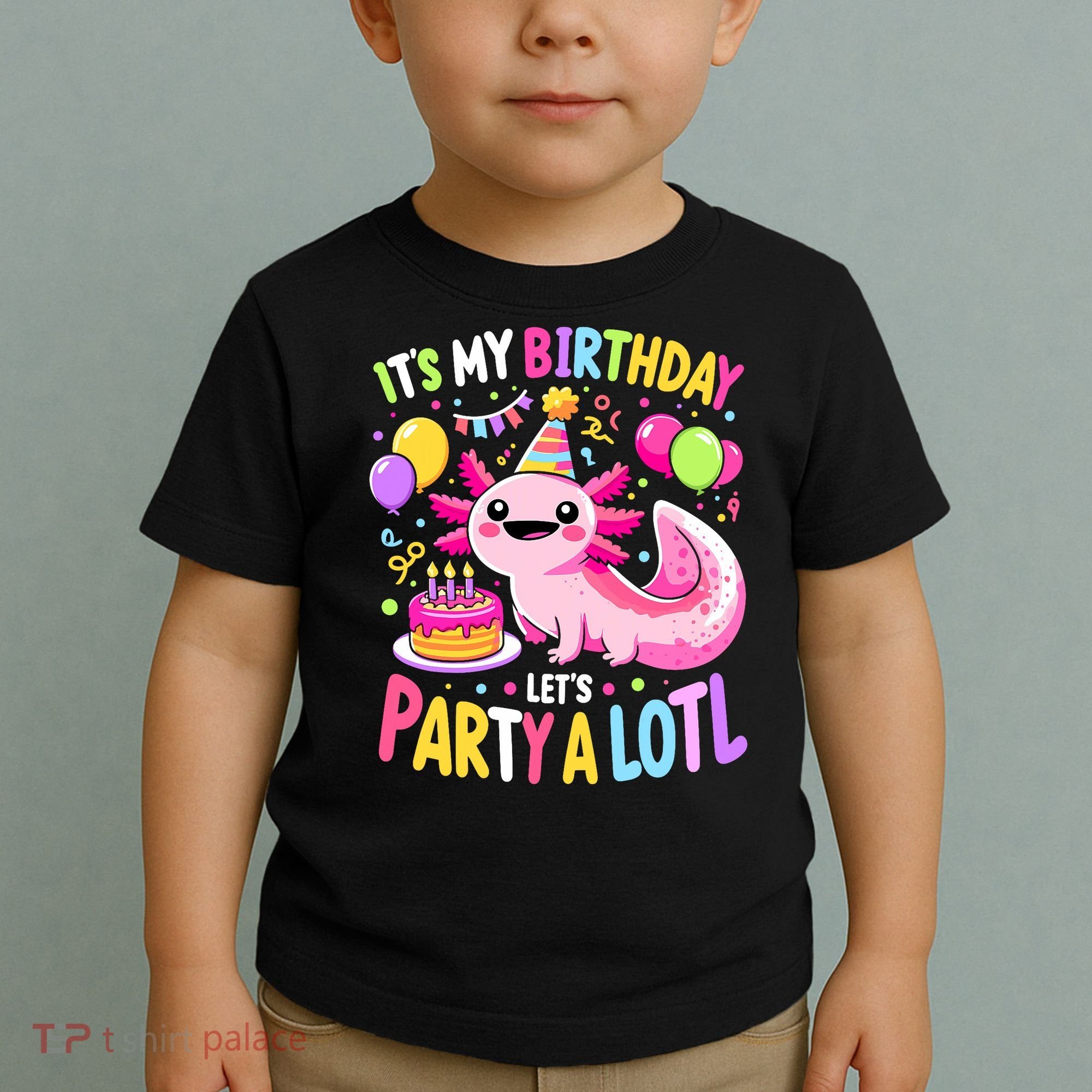Birthday Axolotl Fun Party Kawaii Axolotl Toddler T-Shirt