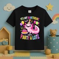 Birthday Axolotl Fun Party Kawaii Axolotl Toddler T-Shirt thumb 3