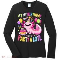 Birthday Axolotl Fun Party Kawaii Axolotl Women's Long Sleeve Shirt thumb 0