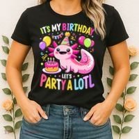 Birthday Axolotl Fun Party Kawaii Axolotl Women's T-Shirt thumb 2