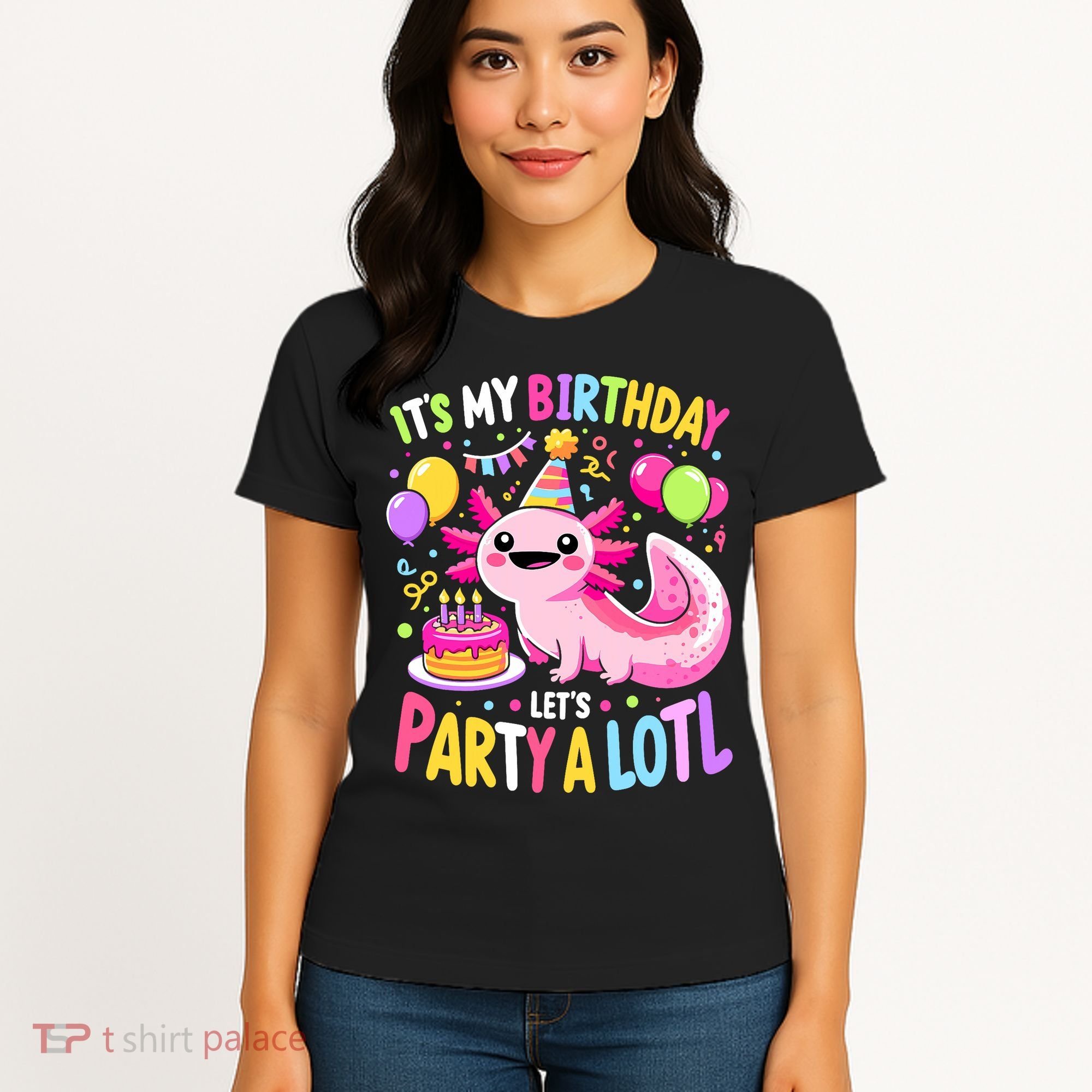 Birthday Axolotl Fun Party Kawaii Axolotl Women's T-Shirt