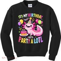 Birthday Axolotl Fun Party Kawaii Axolotl Kids Sweatshirt thumb 0
