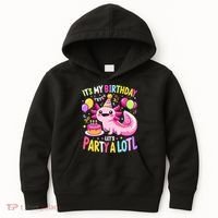 Birthday Axolotl Fun Party Kawaii Axolotl Kids Hoodie thumb 0
