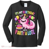 Birthday Axolotl Fun Party Kawaii Axolotl Kids Long Sleeve Shirt thumb 0
