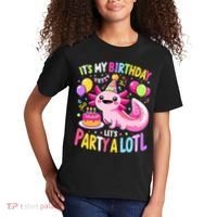 Birthday Axolotl Fun Party Kawaii Axolotl Kids T-Shirt thumb 2