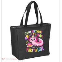 Birthday Axolotl Fun Party Kawaii Axolotl Tote Bag thumb 2