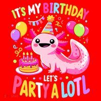 Birthday Axolotl Fun Party Kawaii Axolotl Santa Hat thumb 1