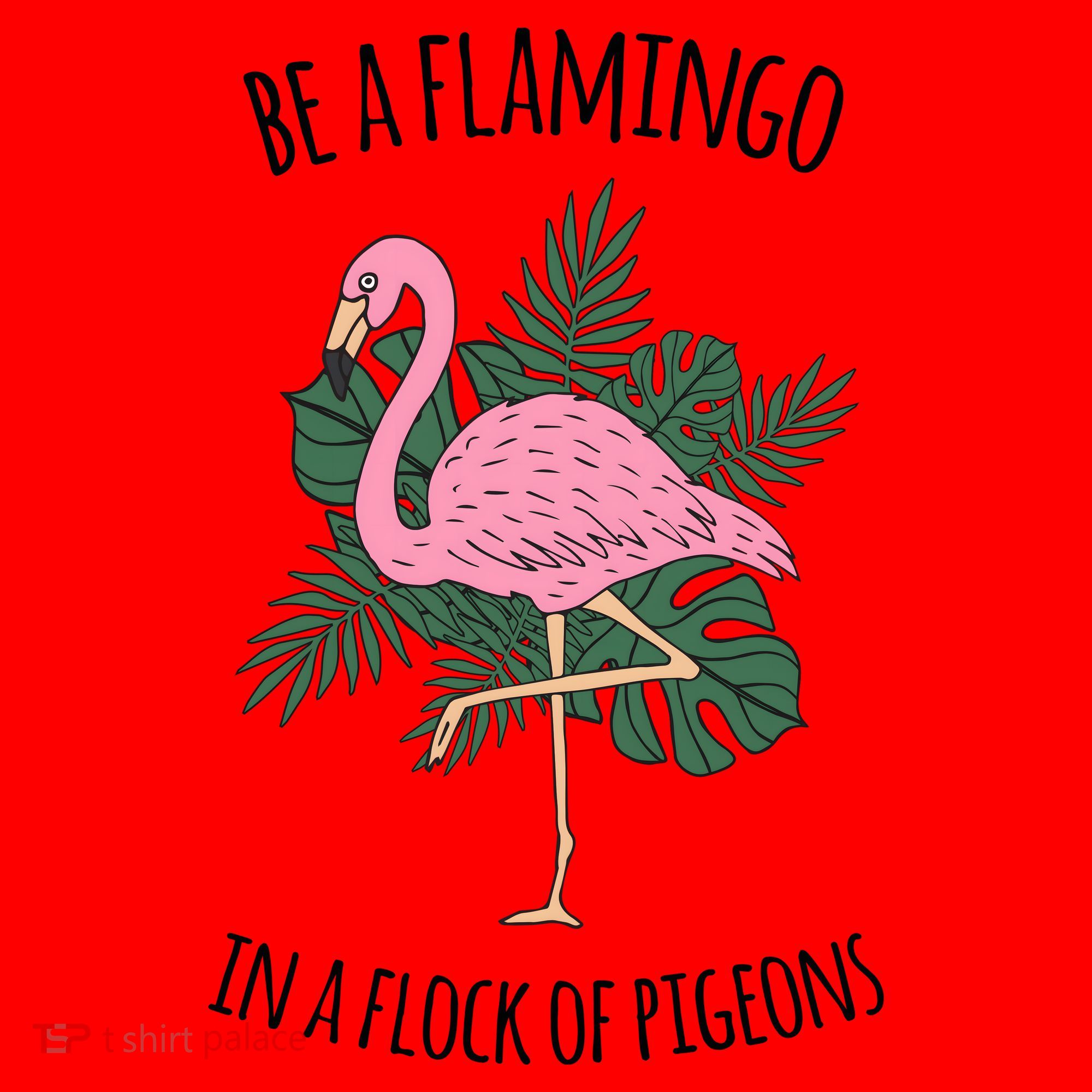 Be A Flamingo In A Flock Of Pigeons Santa Hat