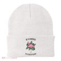Be A Flamingo In A Flock Of Pigeons Beanie thumb 0