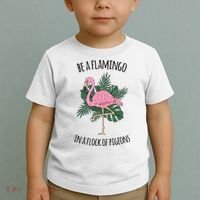 Be A Flamingo In A Flock Of Pigeons Toddler T-Shirt thumb 2