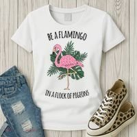Be A Flamingo In A Flock Of Pigeons Women's T-Shirt thumb 3