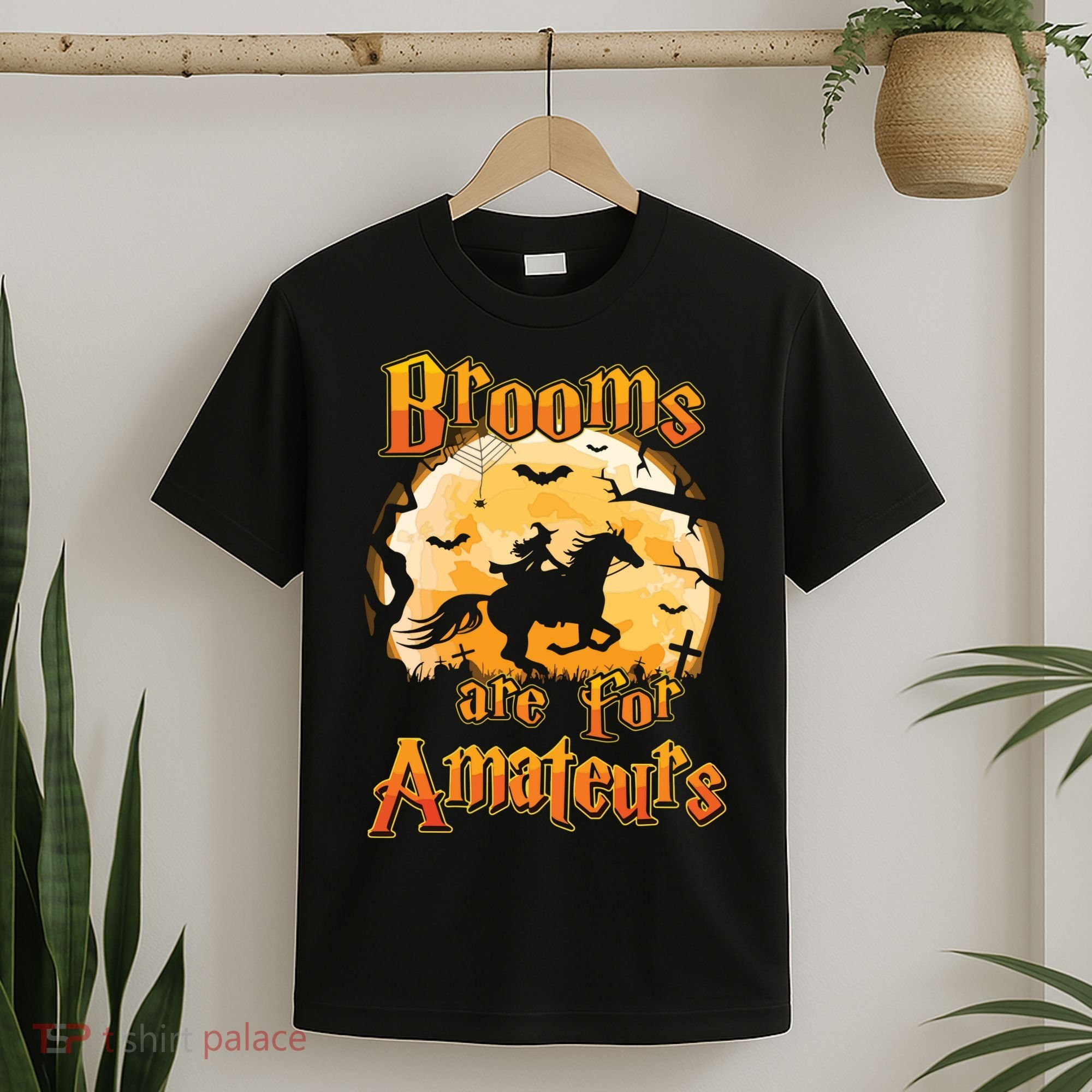 Brooms Are For Amateurs Horse Funny Halloween Costume Long Sleeve T-Shirt