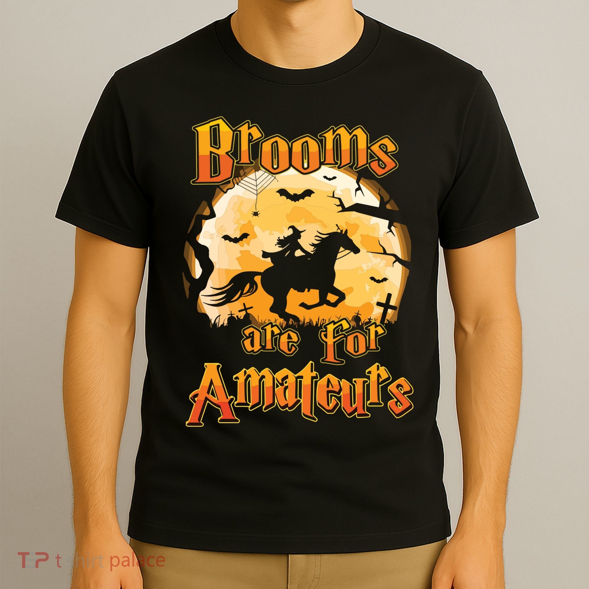 Brooms Are For Amateurs Horse Funny Halloween Costume Long Sleeve T-Shirt