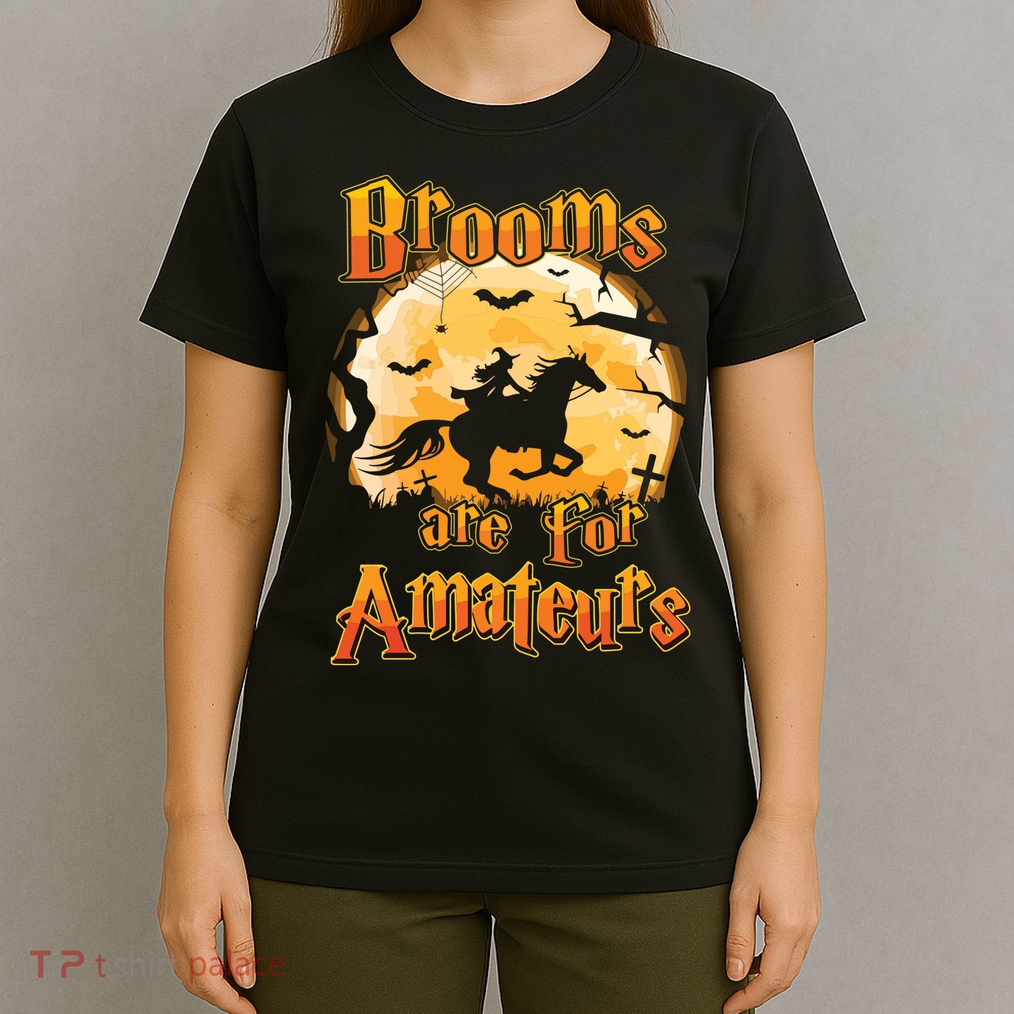 Brooms Are For Amateurs Horse Funny Halloween Costume Long Sleeve T-Shirt