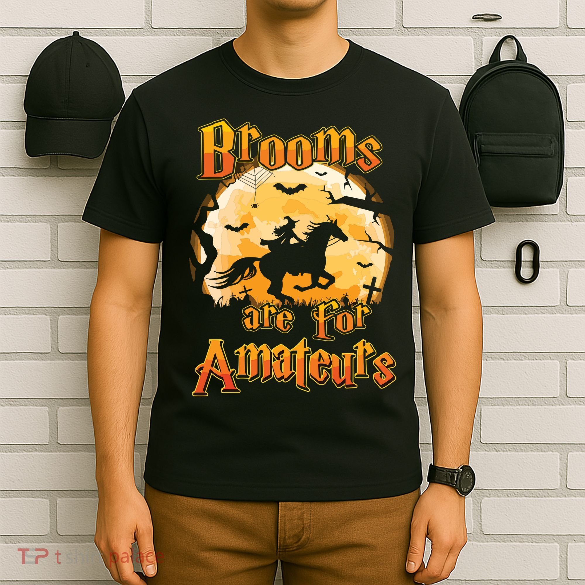 Brooms Are For Amateurs Horse Funny Halloween Costume Long Sleeve T-Shirt
