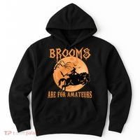 Brooms Are For Amateurs Horse Riding Funny Halloween Costume Hoodie thumb 0