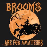 Brooms Are For Amateurs Horse Riding Funny Halloween Costume Sweatshirt thumb 3