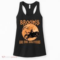 Brooms Are For Amateurs Horse Riding Funny Halloween Costume Women's Tank Top thumb 0