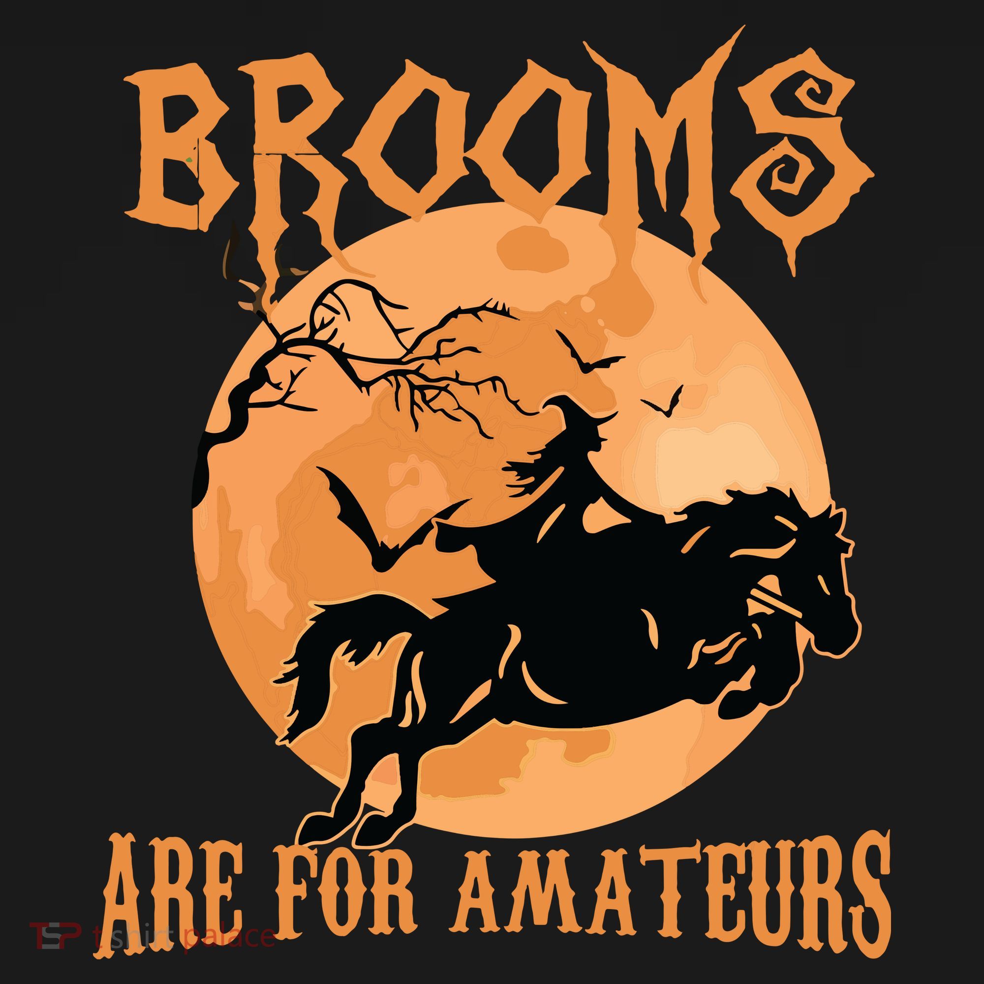 Brooms Are For Amateurs Horse Riding Funny Halloween Costume Women's Tank Top