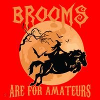 Brooms Are For Amateurs Horse Riding Funny Halloween Costume Santa Hat thumb 1