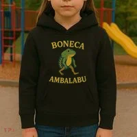 Boneca Ambalabu Funny Frog Meme Kids Hoodie thumb 3