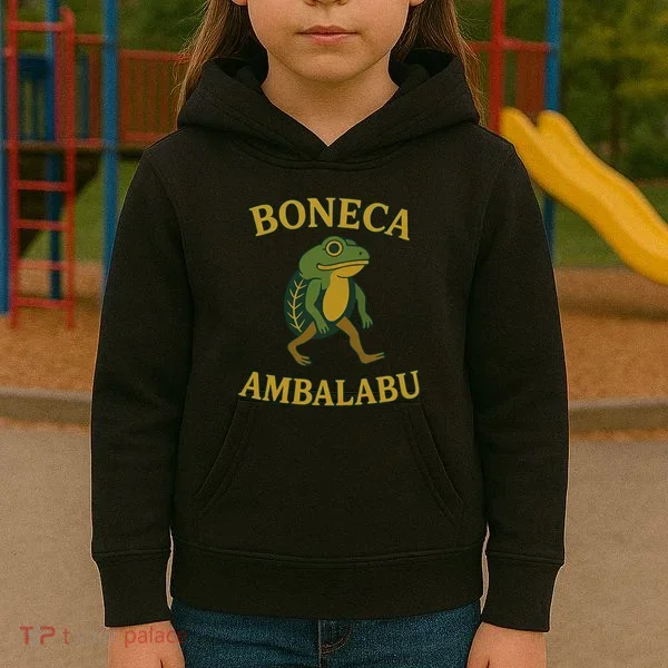 Boneca Ambalabu Funny Frog Meme Kids Hoodie