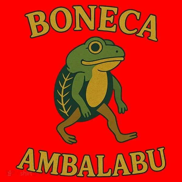 Boneca Ambalabu Funny Frog Meme Santa Hat