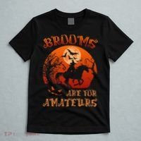 Brooms Are For Amateurs Witch Riding Horse Halloween Women T-Shirt thumb 5
