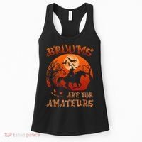 Brooms Are For Amateurs Witch Riding Horse Halloween Women Women's Tank Top thumb 0