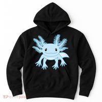 Blue Axolotl Funny Kawaii Axolotl Lover Hoodie thumb 0