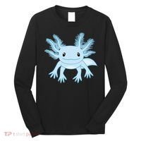 Blue Axolotl Funny Kawaii Axolotl Lover Long Sleeve Shirt thumb 0