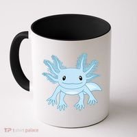 Blue Axolotl Funny Kawaii Axolotl Lover Coffee Mug thumb 0