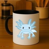 Blue Axolotl Funny Kawaii Axolotl Lover Coffee Mug thumb 4