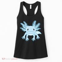 Blue Axolotl Funny Kawaii Axolotl Lover Women's Tank Top thumb 0