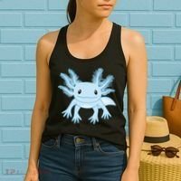 Blue Axolotl Funny Kawaii Axolotl Lover Women's Tank Top thumb 2