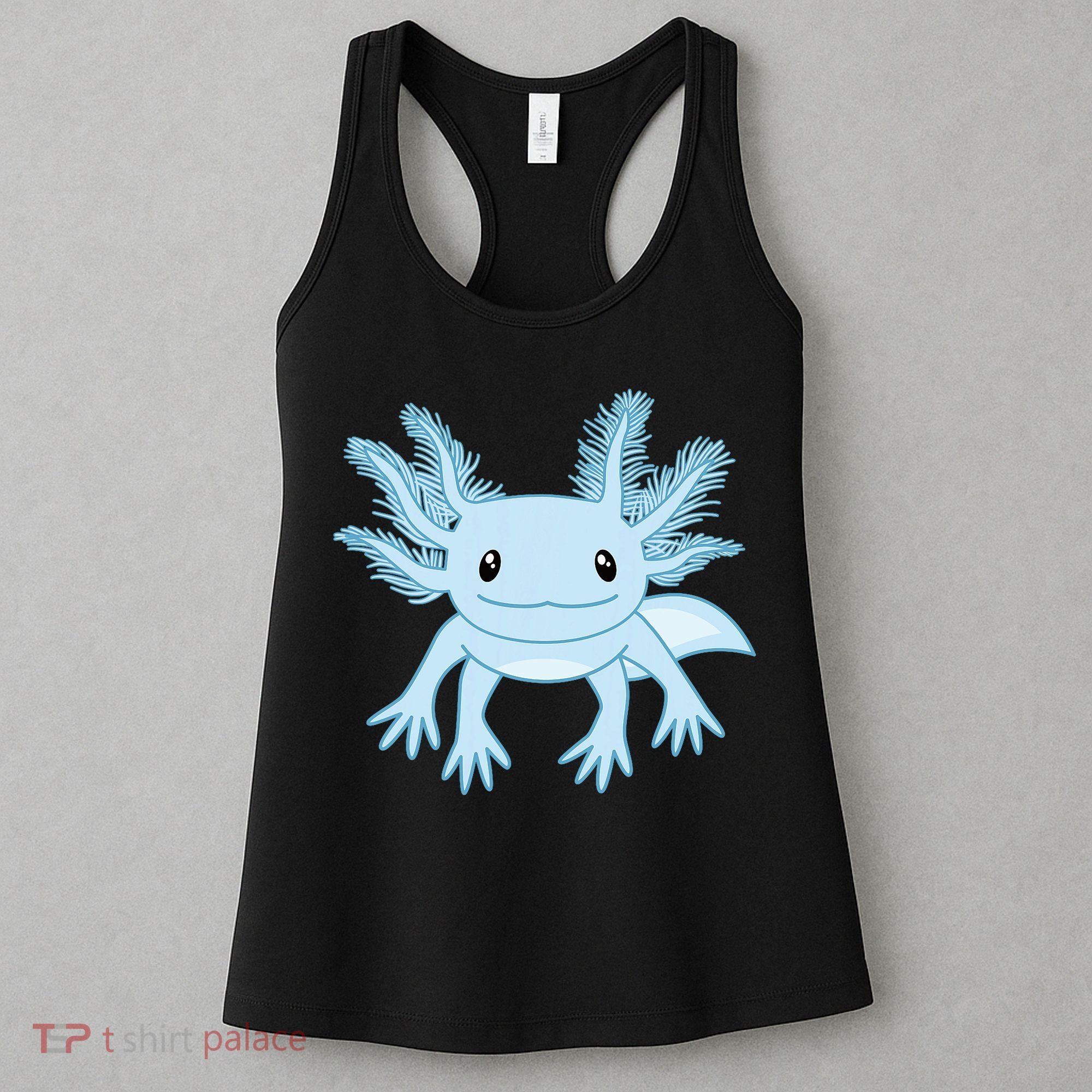 Blue Axolotl Funny Kawaii Axolotl Lover Women's Tank Top