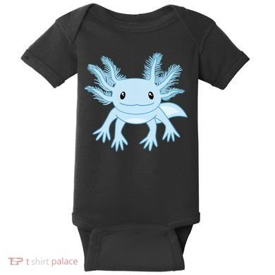 Blue Axolotl Funny Kawaii Axolotl Lover Baby Bodysuit