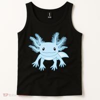 Blue Axolotl Funny Kawaii Axolotl Lover Tank Top thumb 2